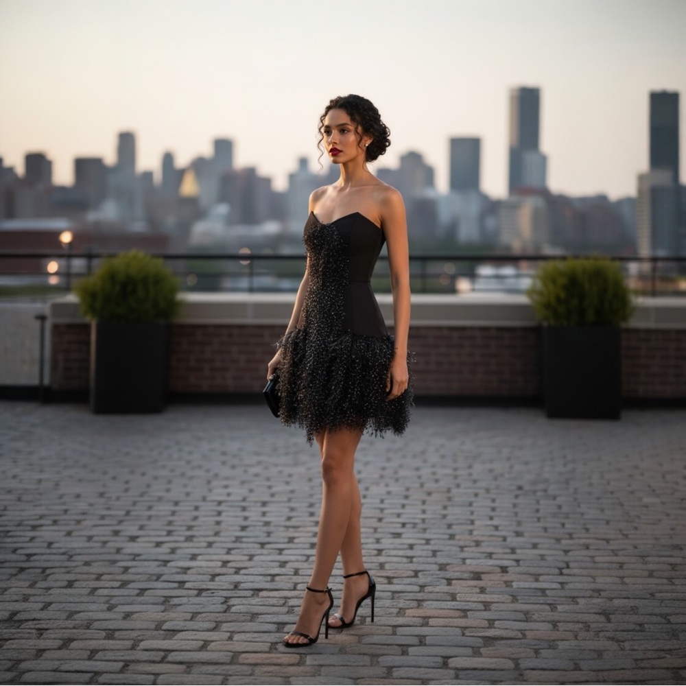 NWT Carmen March Strapless Mini Dress Size 38 $2760